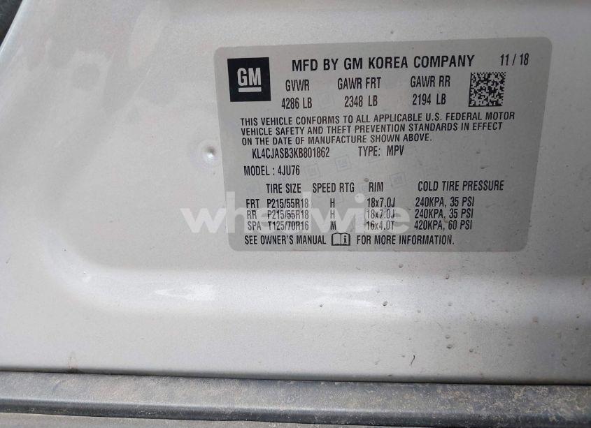 Photo 9 of 2019 Buick Encore FWD PREFERRED (VIN KL4CJASB3KB801862)