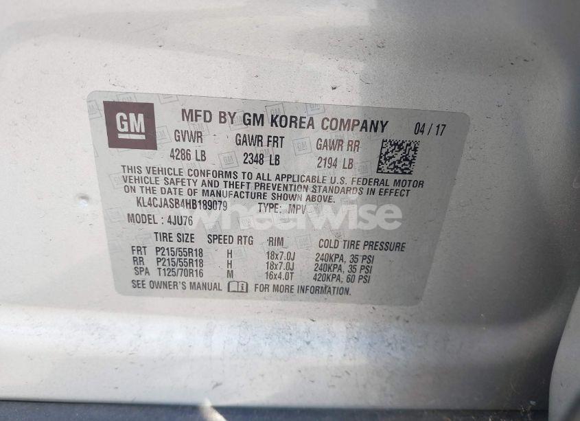 Photo 9 of 2017 Buick Encore PREFERRED (VIN KL4CJASB4HB189079)