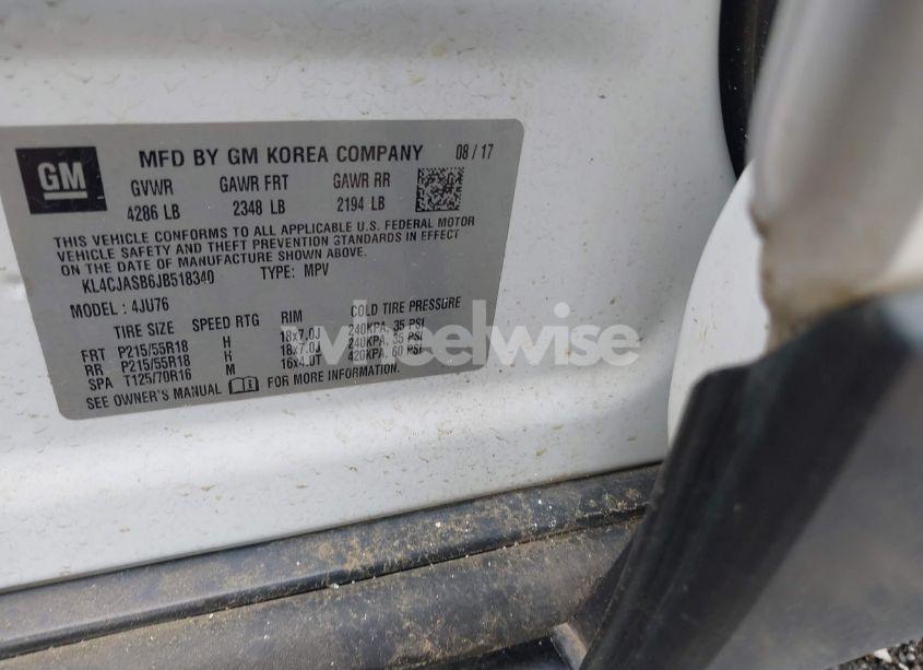 Photo 9 of 2018 Buick Encore PREFERRED (VIN KL4CJASB6JB518340)