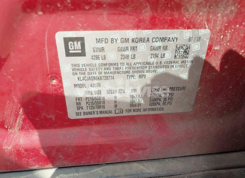 Photo 9 of 2019 Buick Encore FWD PREFERRED (VIN KL4CJASB6KB728714)