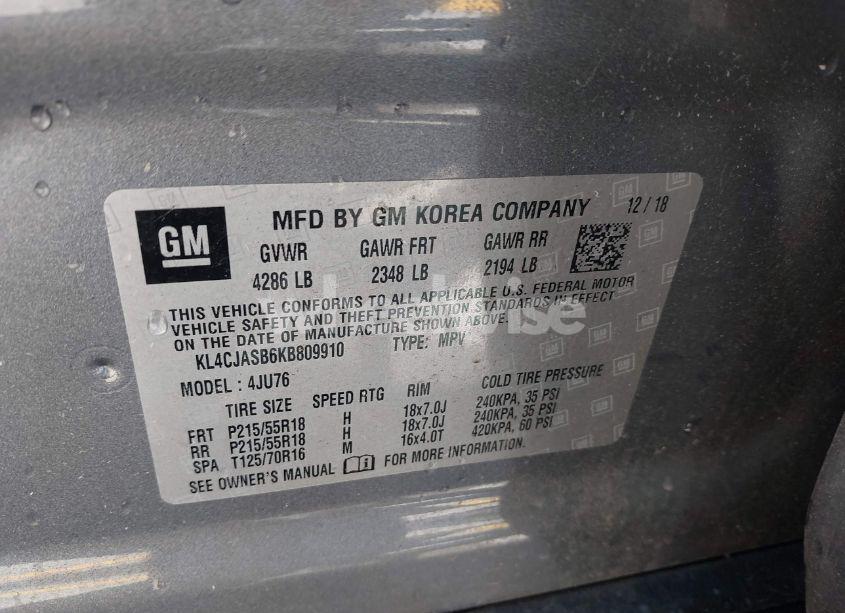 Photo 9 of 2019 Buick Encore FWD PREFERRED (VIN KL4CJASB6KB809910)