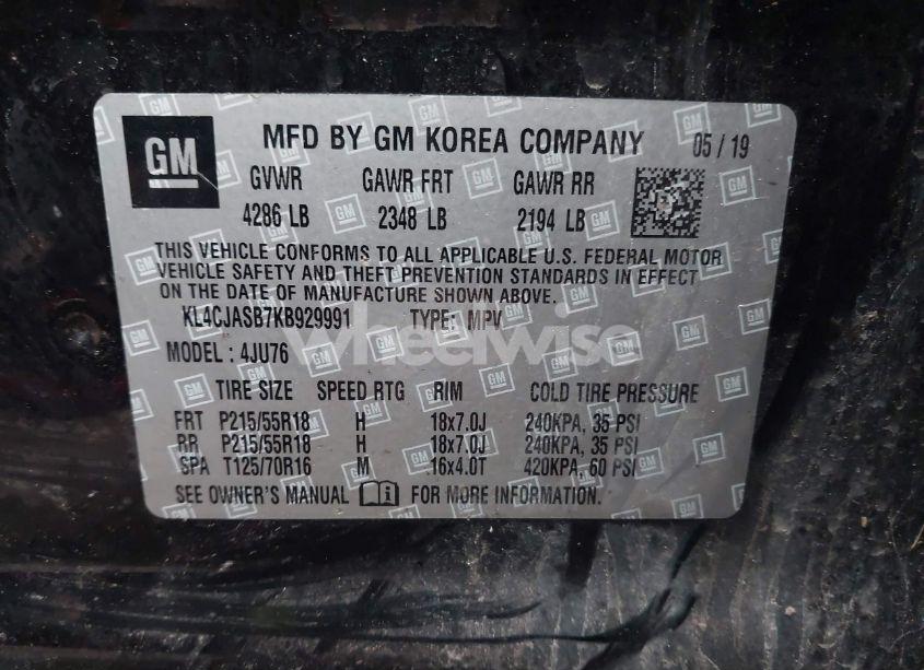 Photo 9 of 2019 Buick Encore FWD PREFERRED (VIN KL4CJASB7KB929991)