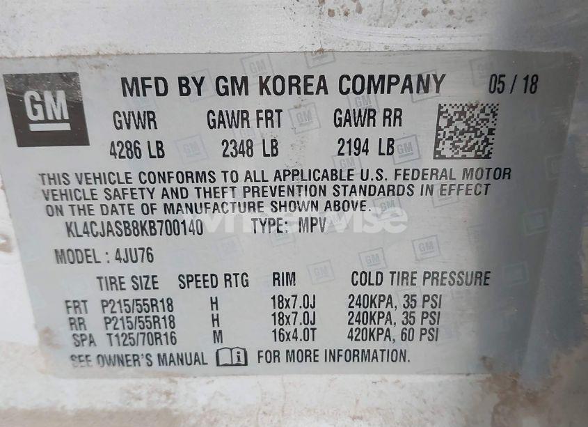 Photo 9 of 2019 Buick Encore FWD PREFERRED (VIN KL4CJASB8KB700140)