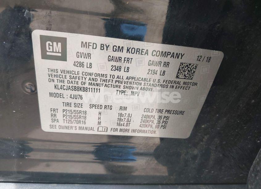 Photo 9 of 2019 Buick Encore FWD PREFERRED (VIN KL4CJASB8KB811111)