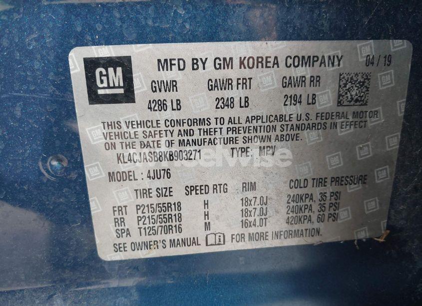 Photo 9 of 2019 Buick Encore FWD PREFERRED (VIN KL4CJASB8KB903271)