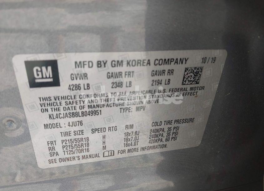 Photo 9 of 2020 Buick Encore FWD PREFERRED (VIN KL4CJASB8LB049951)