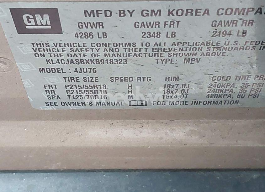 Photo 9 of 2019 Buick Encore FWD PREFERRED (VIN KL4CJASBXKB918323)