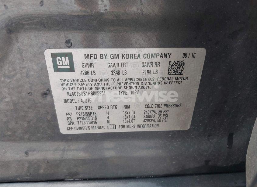 Photo 9 of 2017 Buick Encore PREFERRED II (VIN KL4CJBSB1HB005951)