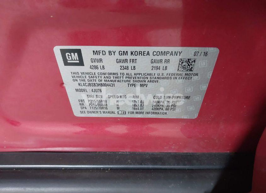 Photo 9 of 2017 Buick Encore PREFERRED II (VIN KL4CJBSB3HB004431)