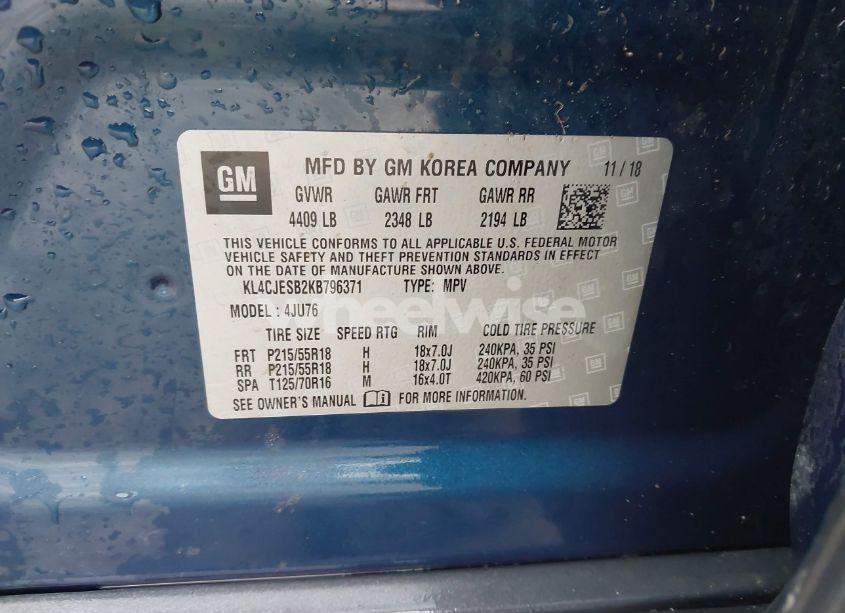 Photo 9 of 2019 Buick Encore AWD PREFERRED (VIN KL4CJESB2KB796371)