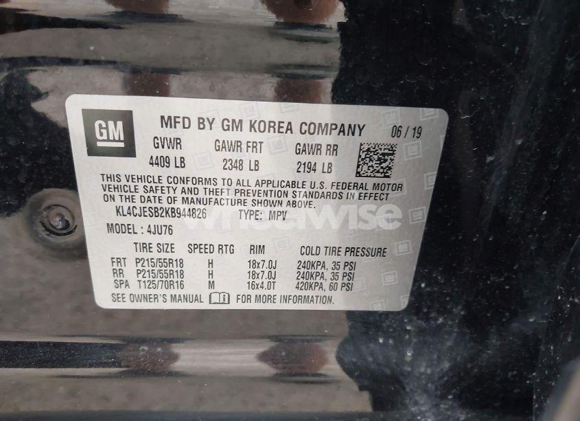 Photo 9 of 2019 Buick Encore AWD PREFERRED (VIN KL4CJESB2KB944826)