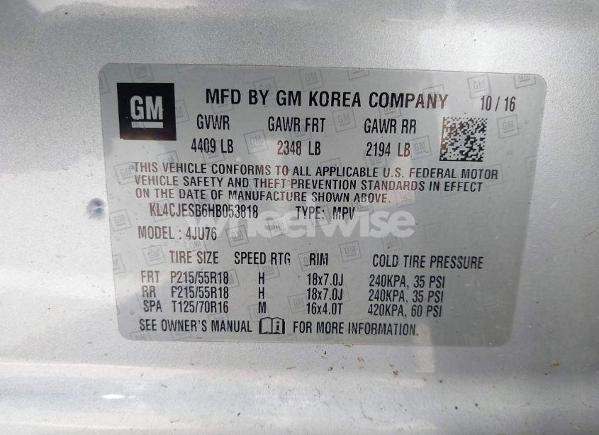 Photo 9 of 2017 Buick Encore PREFERRED (VIN KL4CJESB6HB053818)