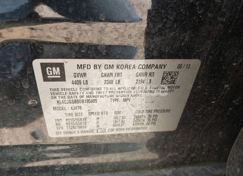 Photo 9 of 2013 Buick Encore LEATHER (VIN KL4CJGSB8DB195805)