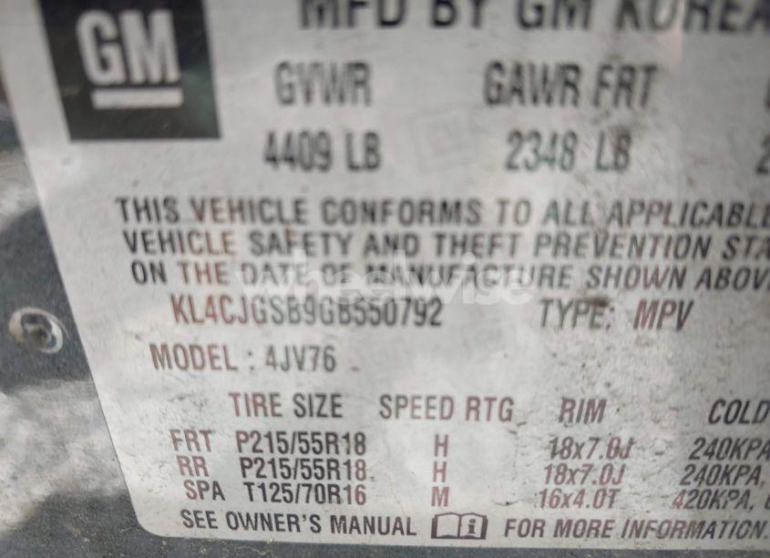 Photo 9 of 2016 Buick Encore LEATHER (VIN KL4CJGSB9GB550792)