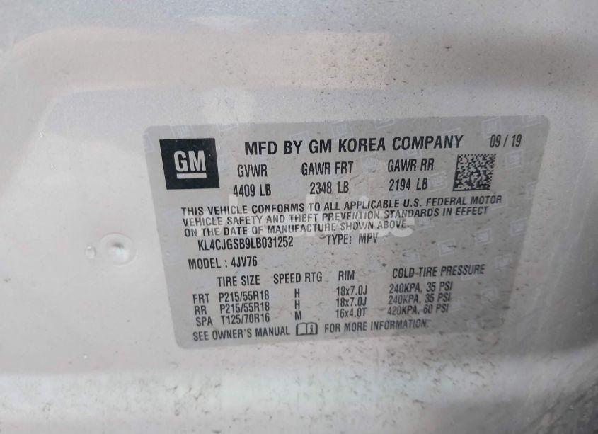 Photo 9 of 2020 Buick Encore AWD ESSENCE (VIN KL4CJGSB9LB031252)