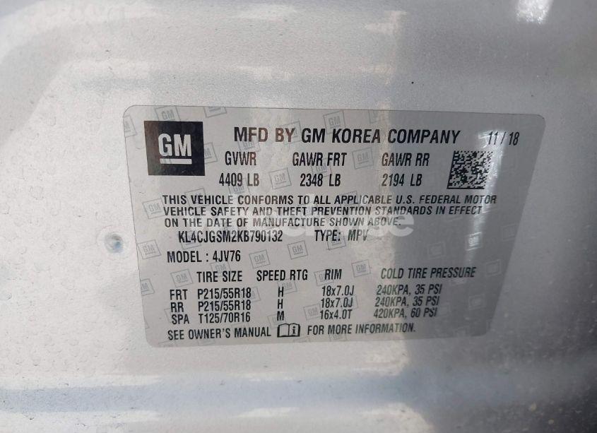 Photo 9 of 2019 Buick Encore AWD ESSENCE (VIN KL4CJGSM2KB790132)