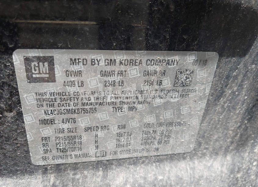 Photo 9 of 2019 Buick Encore AWD ESSENCE (VIN KL4CJGSM6KB755755)