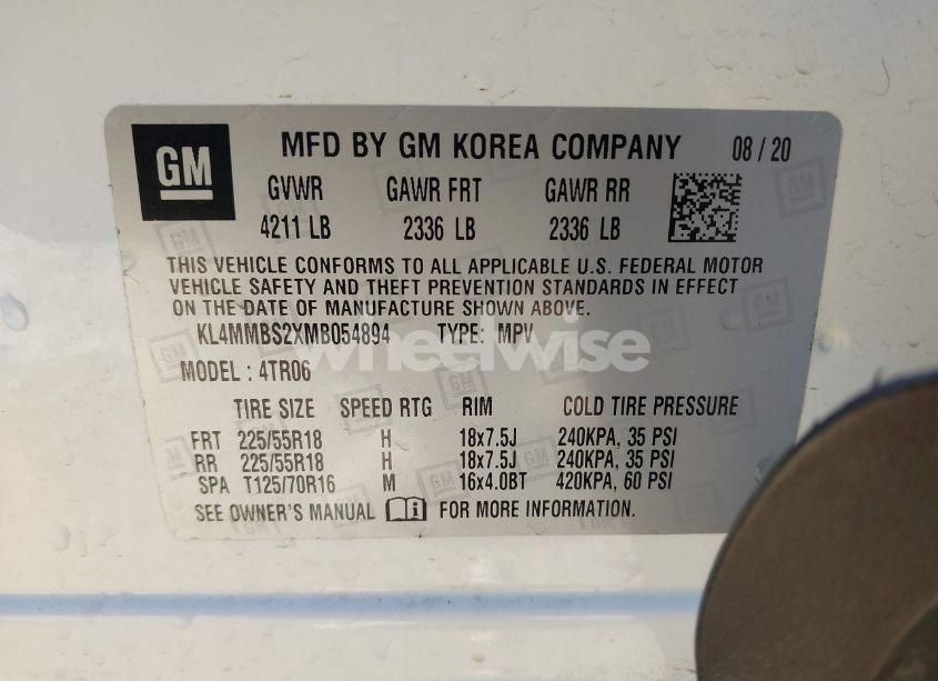 Photo 9 of 2021 Buick Encore GX FWD PREFERRED (VIN KL4MMBS2XMB054894)