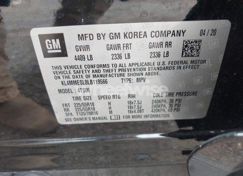 Photo 9 of 2020 Buick Encore GX AWD SELECT (VIN KL4MMESL0LB119566)