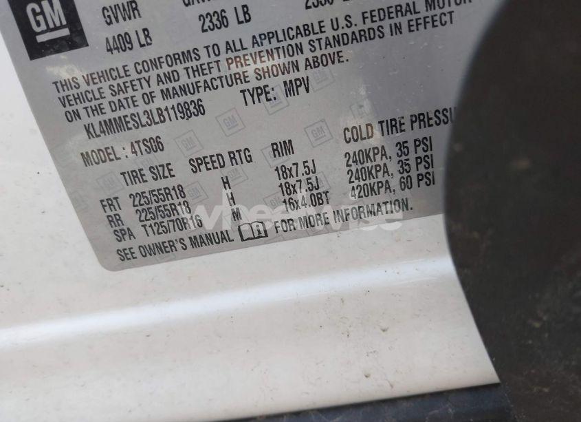 Photo 9 of 2020 Buick Encore GX AWD SELECT (VIN KL4MMESL3LB119836)