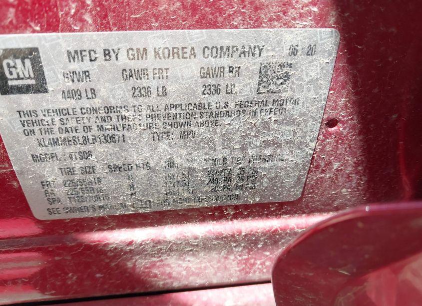 Photo 9 of 2020 Buick Encore GX AWD SELECT (VIN KL4MMESL8LB130671)