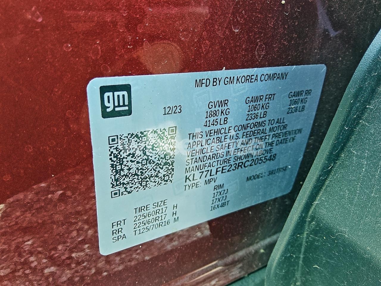 Photo 12 of 2024 CHEVROLET TRAX LS (VIN KL77LFE23RC205548)