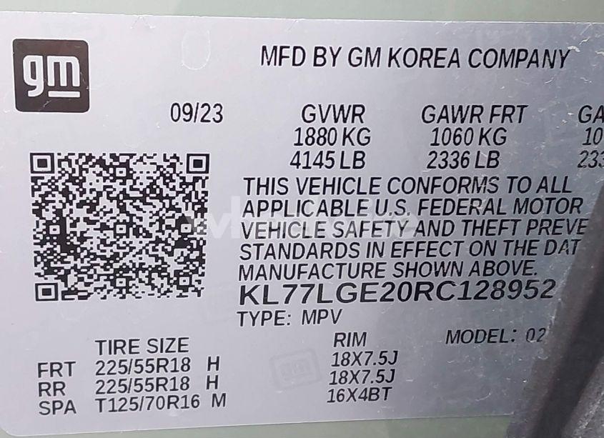 Photo 9 of 2024 Chevrolet Trax FWD 1RS (VIN KL77LGE20RC128952)