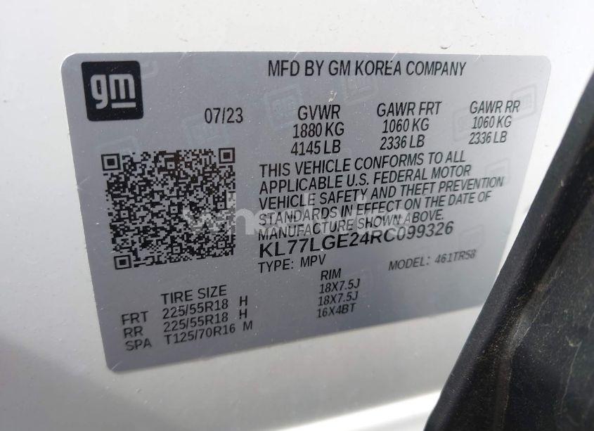 Photo 9 of 2024 Chevrolet Trax FWD 1RS (VIN KL77LGE24RC099326)