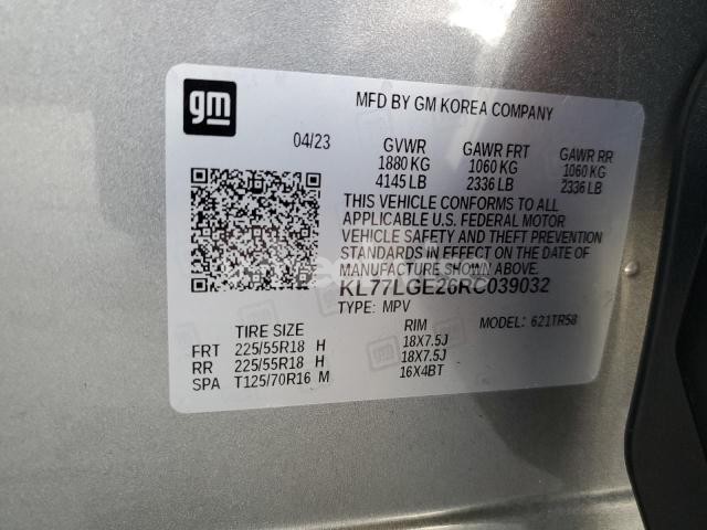 Photo 14 of 2024 CHEVROLET TRAX 1RS (VIN KL77LGE26RC039032)