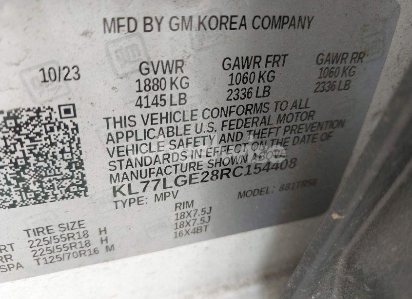 Photo 9 of 2024 Chevrolet Trax FWD 1RS (VIN KL77LGE28RC154408)