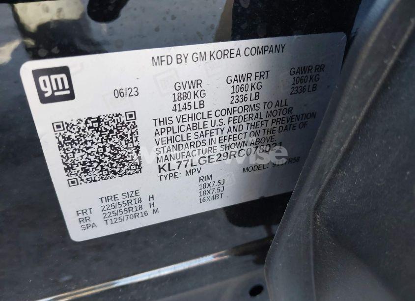 Photo 9 of 2024 Chevrolet Trax FWD 1RS (VIN KL77LGE29RC078021)