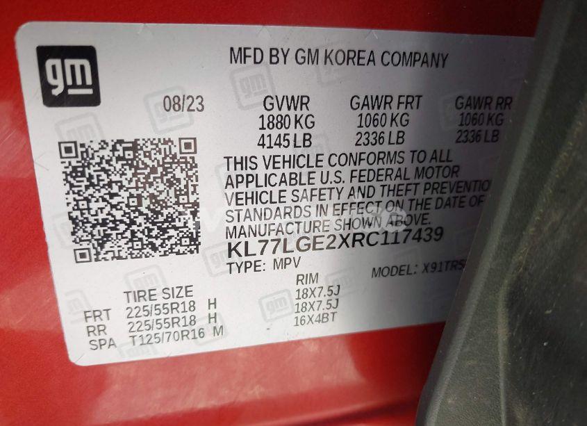 Photo 9 of 2024 Chevrolet Trax 1RS (VIN KL77LGE2XRC117439)