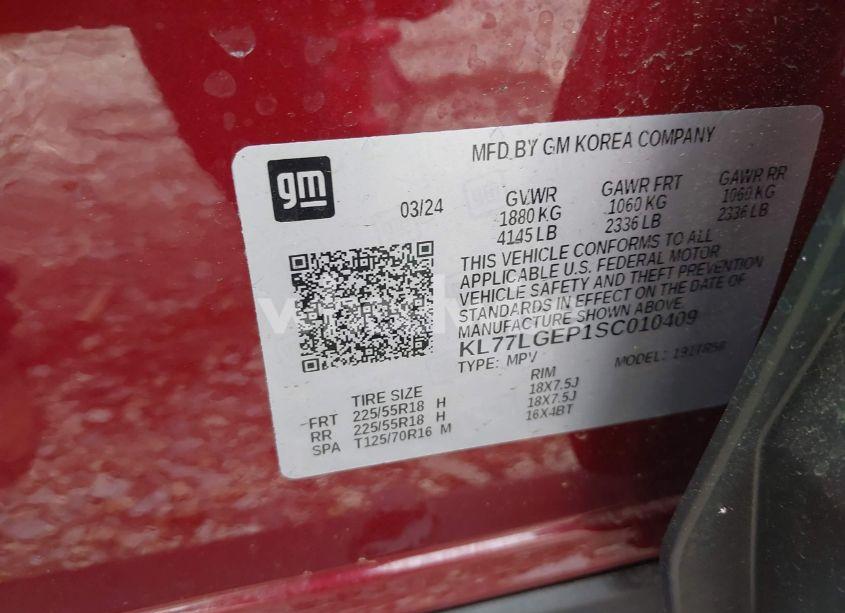 Photo 9 of 2025 Chevrolet Trax FWD 1RS (VIN KL77LGEP1SC010409)