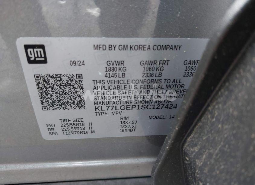 Photo 9 of 2025 Chevrolet Trax FWD 1RS (VIN KL77LGEP1SC127424)