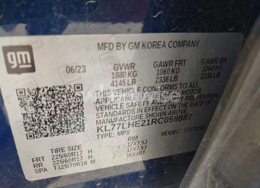 Photo 9 of 2024 Chevrolet Trax FWD LT (VIN KL77LHE21RC059887)