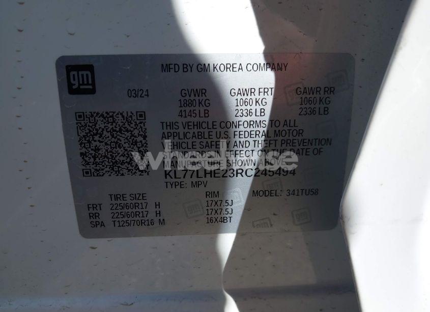 Photo 9 of 2024 Chevrolet Trax FWD LT (VIN KL77LHE23RC245494)