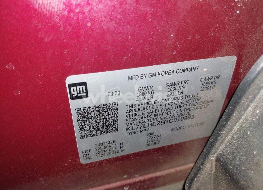 Photo 9 of 2024 Chevrolet Trax FWD LT (VIN KL77LHE25RC010983)