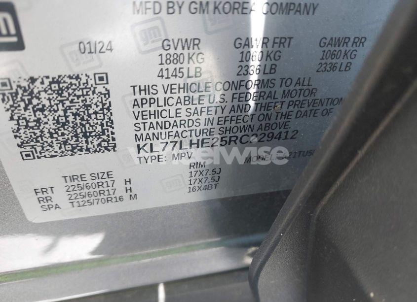 Photo 9 of 2024 Chevrolet Trax FWD LT (VIN KL77LHE25RC229412)