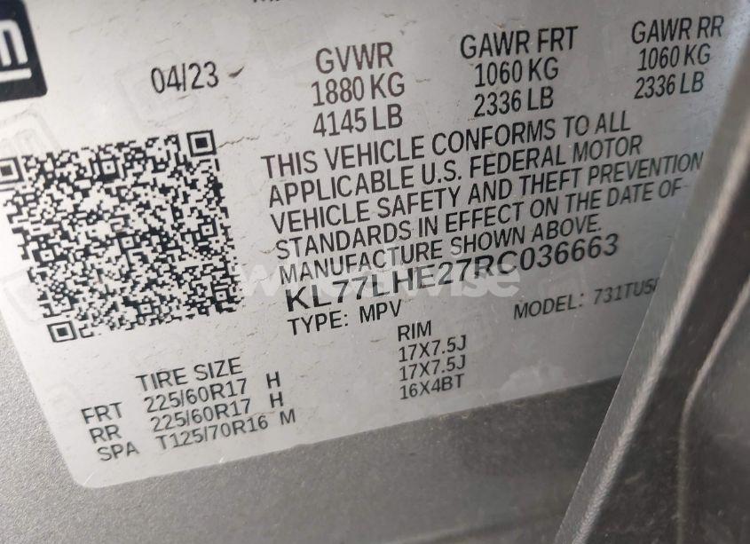 Photo 9 of 2024 Chevrolet Trax FWD LT (VIN KL77LHE27RC036663)