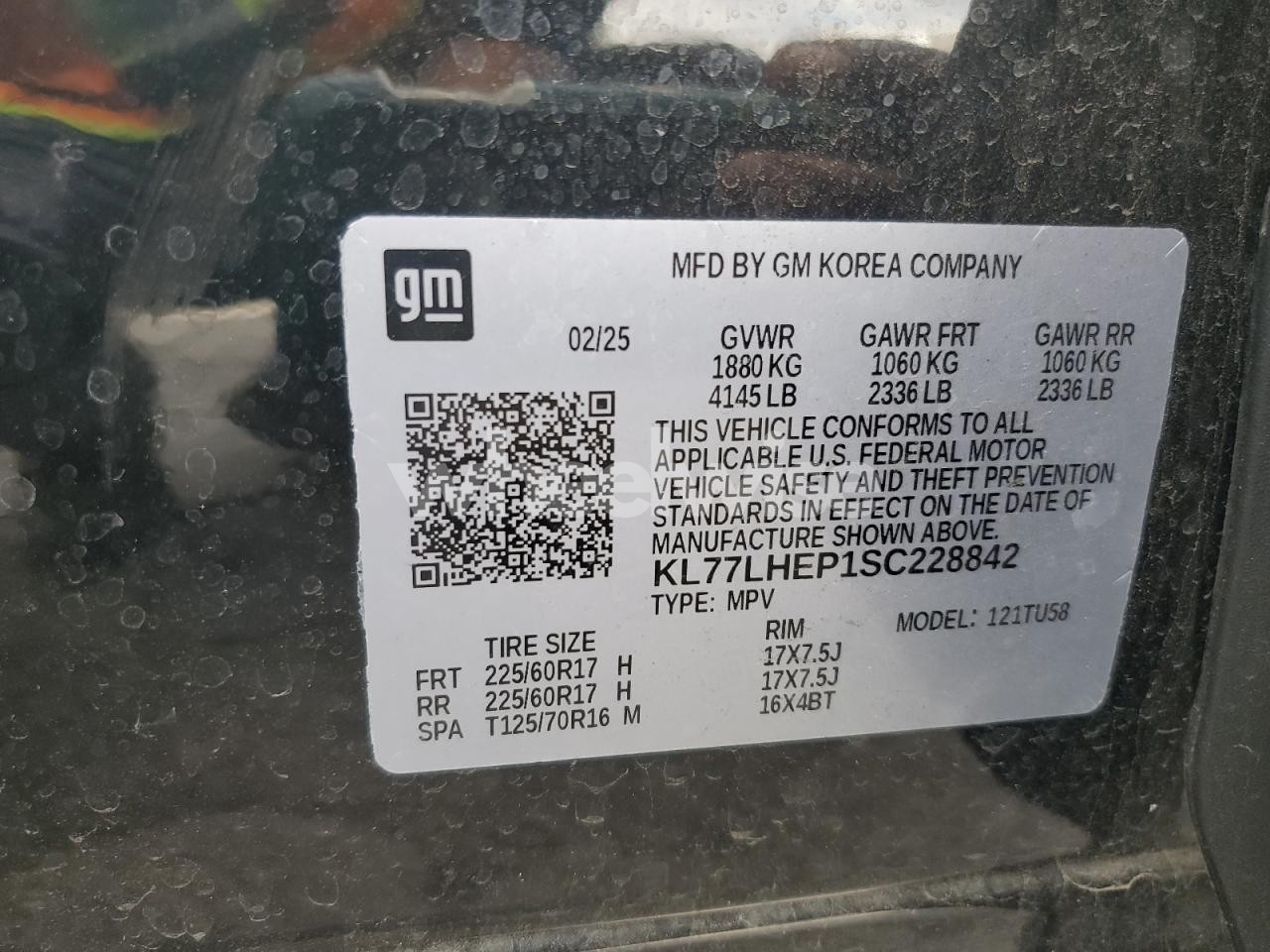 Photo 13 of 2025 CHEVROLET TRAX 1LT (VIN KL77LHEP1SC228842)