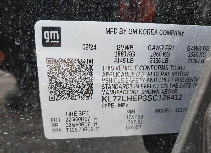 Photo 9 of 2025 Chevrolet Trax FWD LT (VIN KL77LHEP3SC126412)