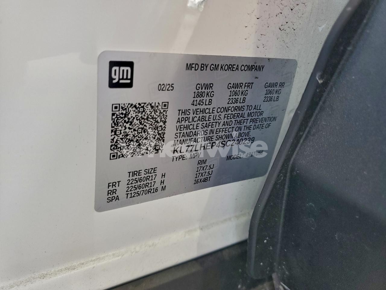 Photo 14 of 2025 CHEVROLET TRAX 1LT (VIN KL77LHEP4SC240239)