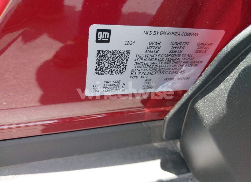 Photo 9 of 2025 Chevrolet Trax FWD LT (VIN KL77LHEP9SC194245)