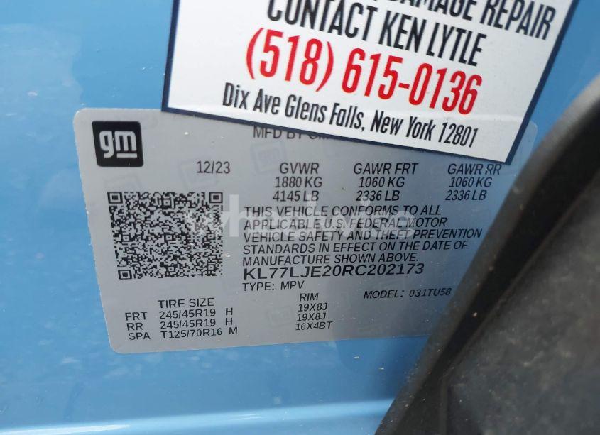 Photo 9 of 2024 Chevrolet Trax FWD 2RS (VIN KL77LJE20RC202173)