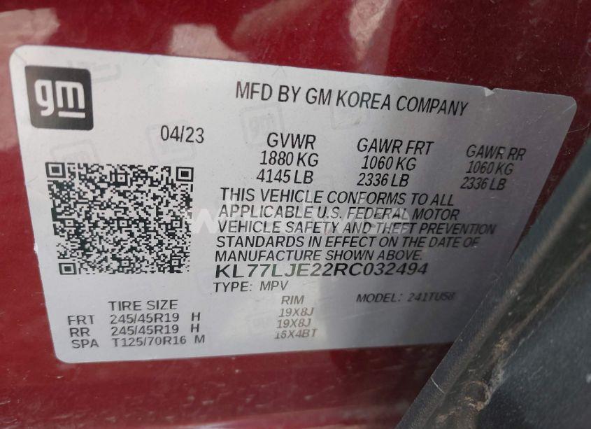 Photo 9 of 2024 Chevrolet Trax FWD 2RS (VIN KL77LJE22RC032494)