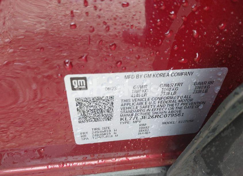 Photo 9 of 2024 Chevrolet Trax FWD 2RS (VIN KL77LJE26RC079561)