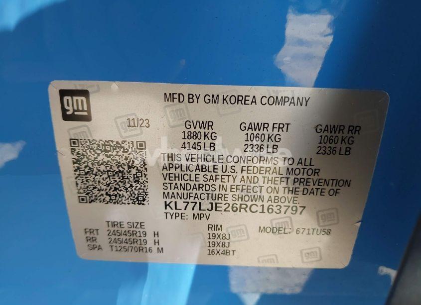 Photo 9 of 2024 Chevrolet Trax FWD 2RS (VIN KL77LJE26RC163797)