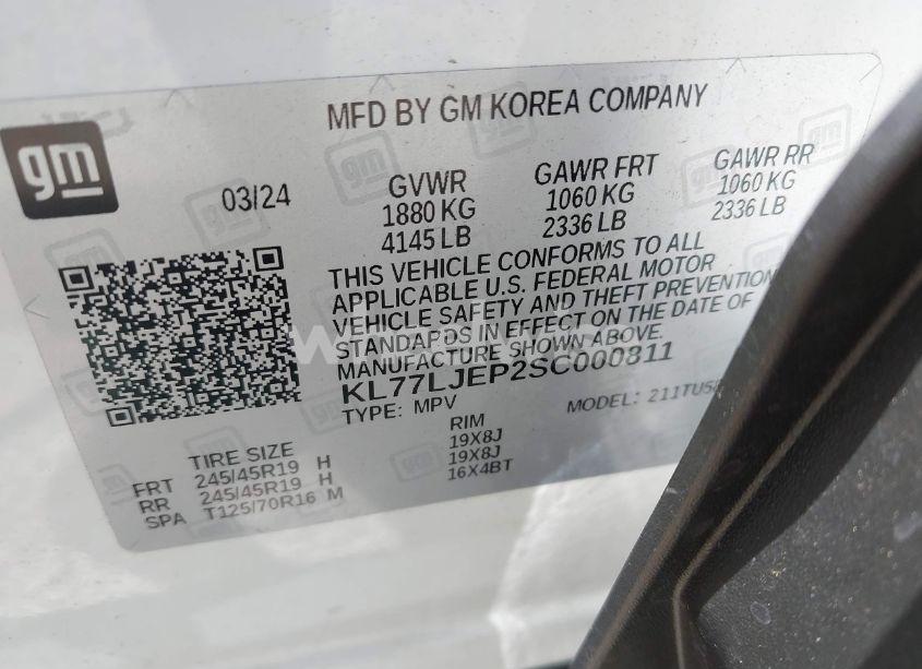 Photo 9 of 2025 Chevrolet Trax FWD 2RS (VIN KL77LJEP2SC000811)