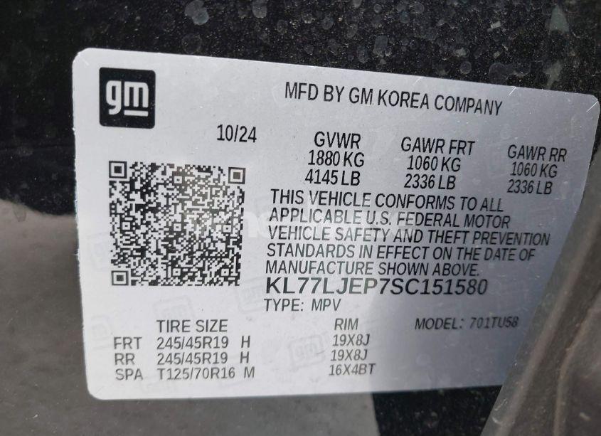 Photo 9 of 2025 Chevrolet Trax FWD 2RS (VIN KL77LJEP7SC151580)