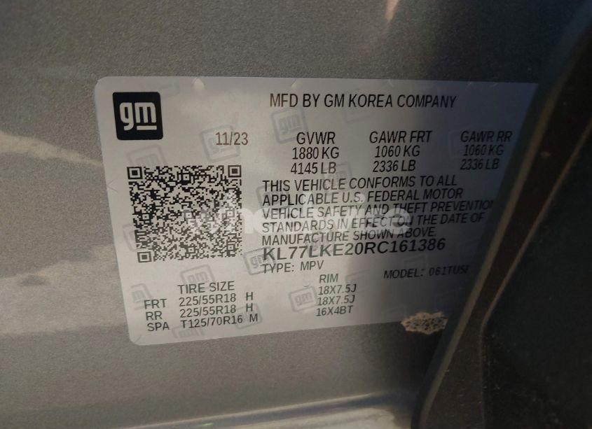 Photo 9 of 2024 Chevrolet Trax FWD ACTIV (VIN KL77LKE20RC161386)